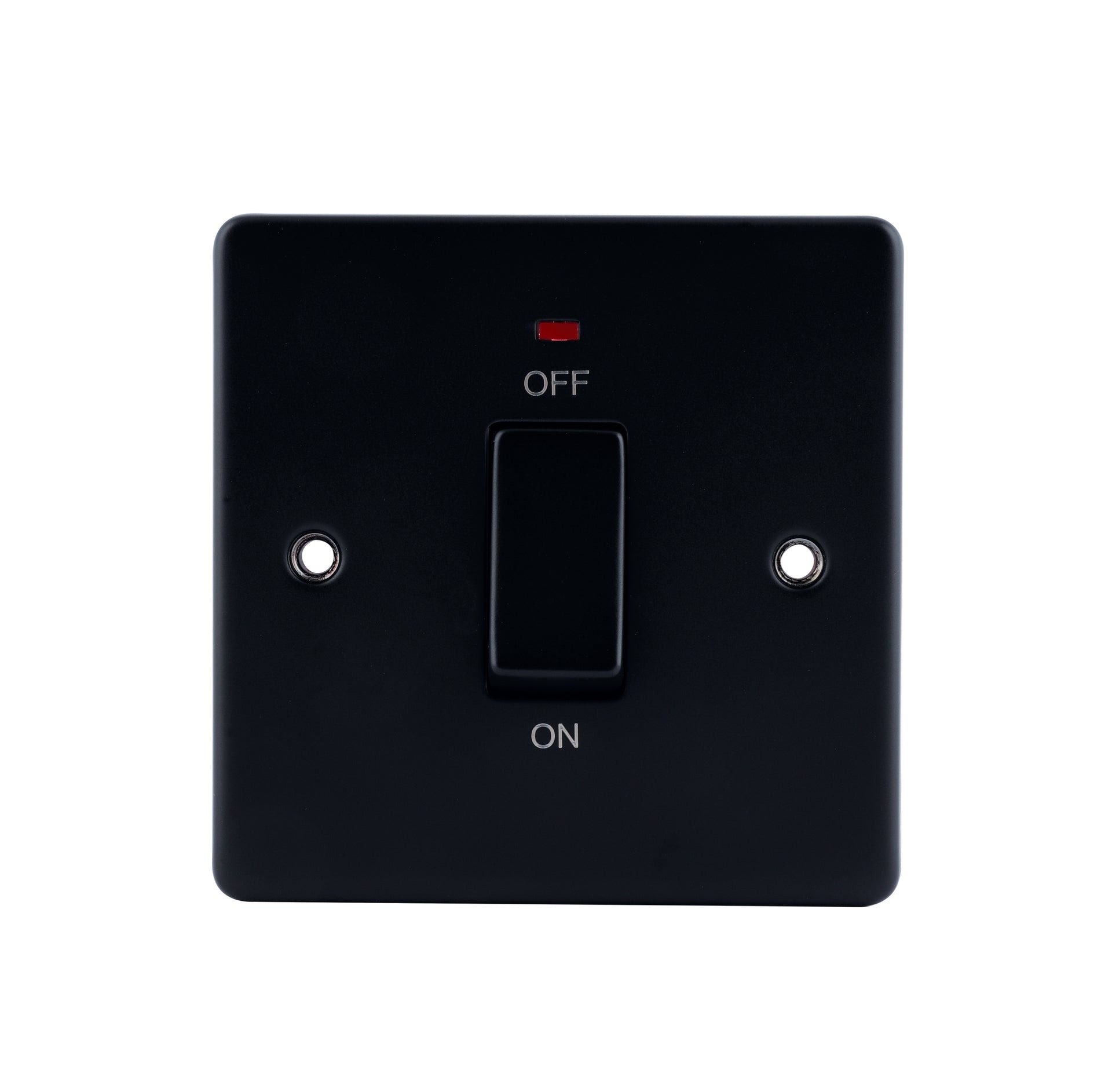 D-SP45DPN-MBM 45A DP Switch Metal Rocker Single Plate with LED Matt Black